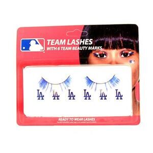 MLB Los Angeles Dodgers  Eyelash Set Logo Beauty Mark Blue  Series New Team